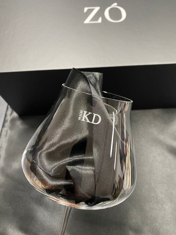 Personalised Single Wine Glass with Date