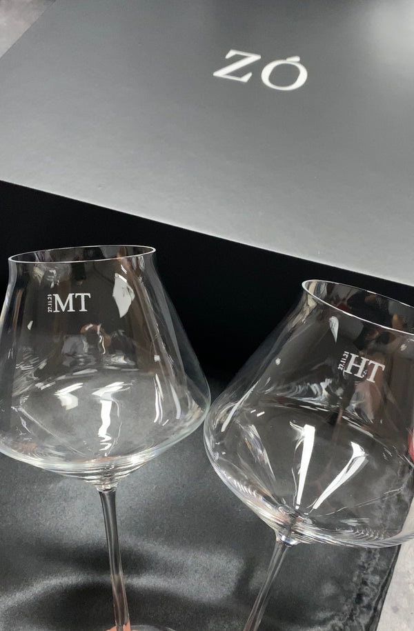 Wine Glasses Set with Date