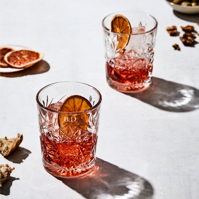 Personalised Rocks Glass Set
