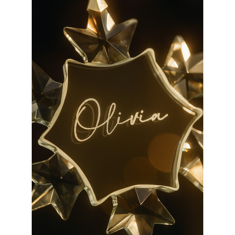 Personalised Snowflake Crystal - Pre Order